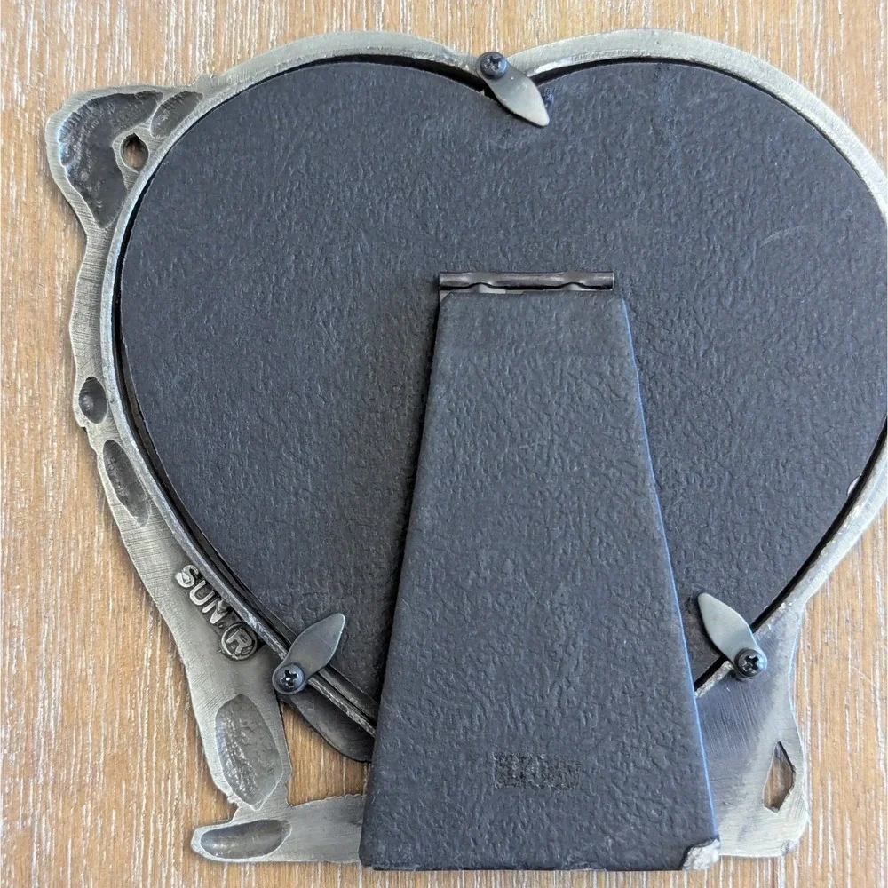 Pewter Picture Frame Golf Theme Silver Tabletop Decor Holds 4.5 x 4.5 in Picture